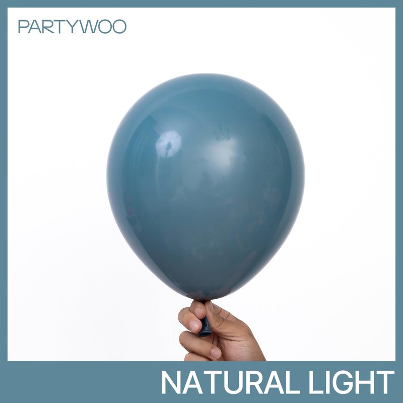 PartyWoo Slate Blue Balloons 50pcs 12 Inch Navy Dusty Blue Boho Neutral Balloons for Wedding Anniversary Gender Reveal Baby Shower Graduation Jungle Ocean Birthday Party Decorations Blue-F36
