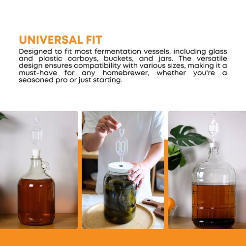 Fastrack Airlocks for Fermenting | Bubble Airlock for Wine Making and Beer Making | BPA-Free S-Shaped Airlock used for Brewing Wine, Beer, Pickles & more |Transparent Airlock Set Of 10