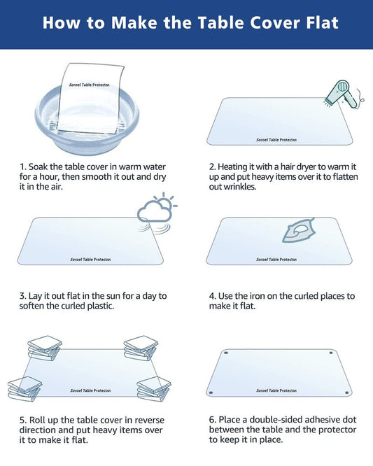 46X46 Inch Clear Plastic Table Cover on Top of Coffee Dining Table Computer Office Desk Pad Protector Durable Heavy Duty Desktop Cover Mat Vinyl Tablecloth for Furniture Surface Protection