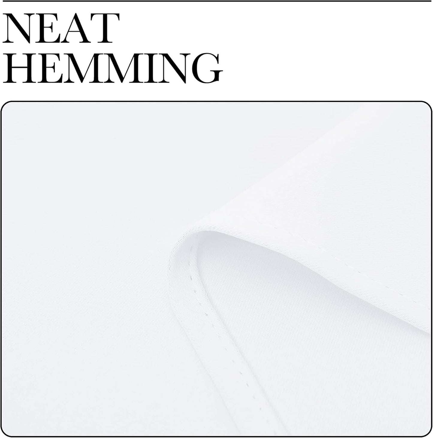 NICETOWN White Small Window Blackout Curtain Panels - 50% Light Blocking, Set of 2 | 42" x 78" for Bedroom & Dining Room