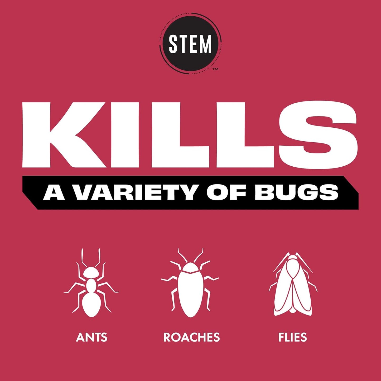 STEM Bug Spray - Plant-Based Insecticide for Ants, Roaches & Flies | 12 fl oz (Indoor & Outdoor Use)