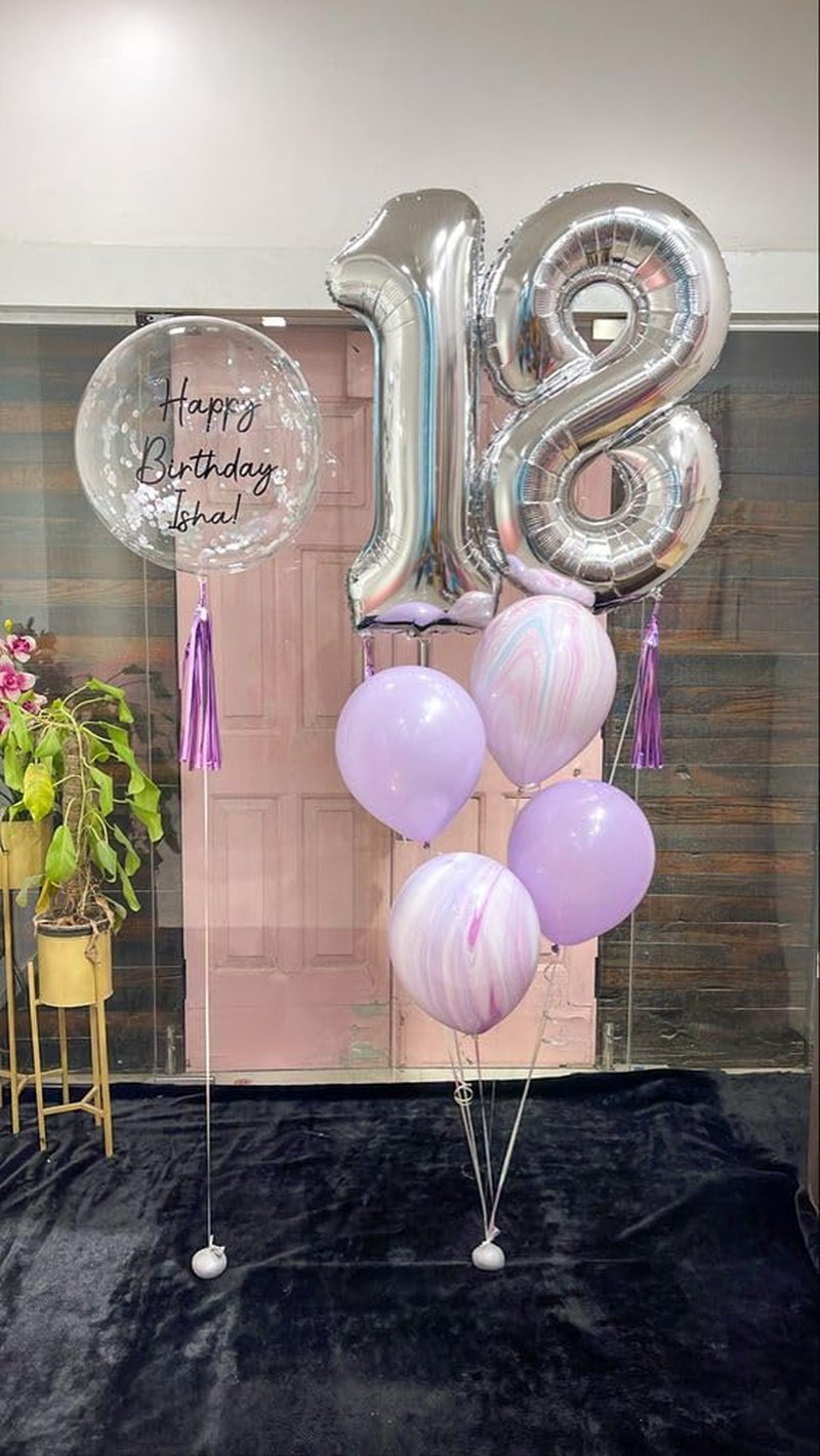 Silver 8 Balloon, Number Balloons 40 Inch, 8th Birthday Decorations for Boys Girls, Silver Birthday Balloons, Silver Party Supplies, Number 8 Balloon