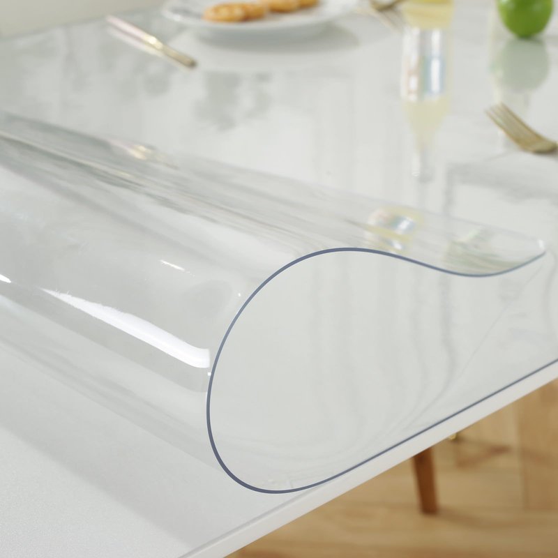 LovePads Clear Desk Mat 12 x 24 Inch, 1.5mm Thick Clear Table Protector, Waterproof Plastic Table Cover Protector, PVC Desk Protector Mat, Vinyl Desk Cover for Desktop, Coffee & Dining Table