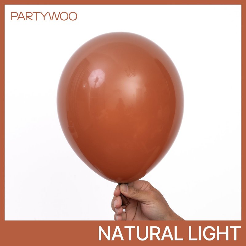 PartyWoo Dark Brown Balloons 140pcs Different Sizes of 18 12 10 5 Inch Boho Neutral Coffee Tan Balloon Arch Kit Garland for Birthday Boy Baby Shower Jungle Safari Fall Party Decorations Brown-F08