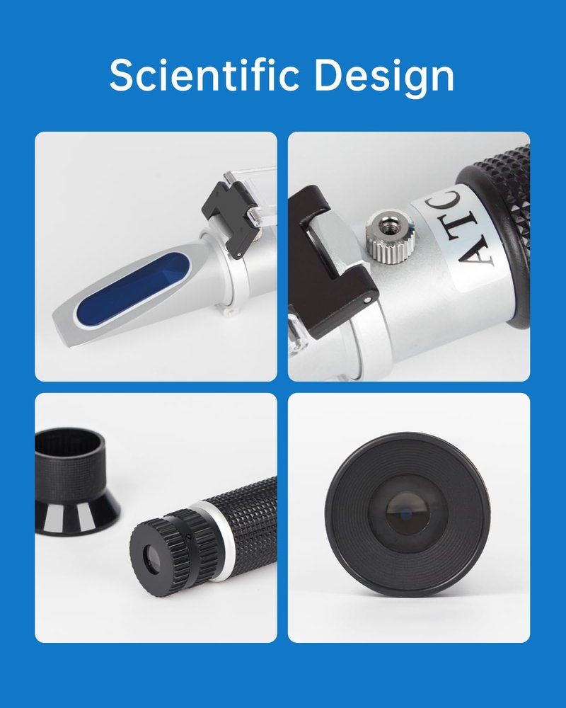 LOHAND Brix Refractometer with Automatic Temperature Compensation(ATC), Precision Measuring Sugar Content for Wine/Fruit/Drink, Sugar Refractometer, Range:0-32%