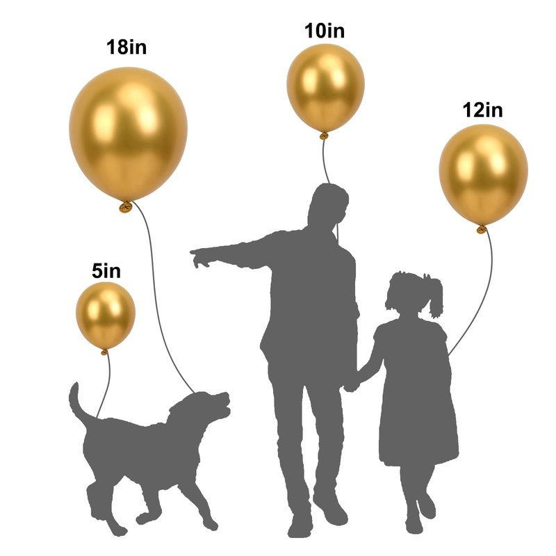 APLANET 150pcs Gold Balloons Different Sizes 18 12 10 5 Inch, Happy New Year Latex Balloons for Gold Themed Birthday Wedding Baby Shower Party, Grad Anniversary Supplies, Arch Kit Decoration