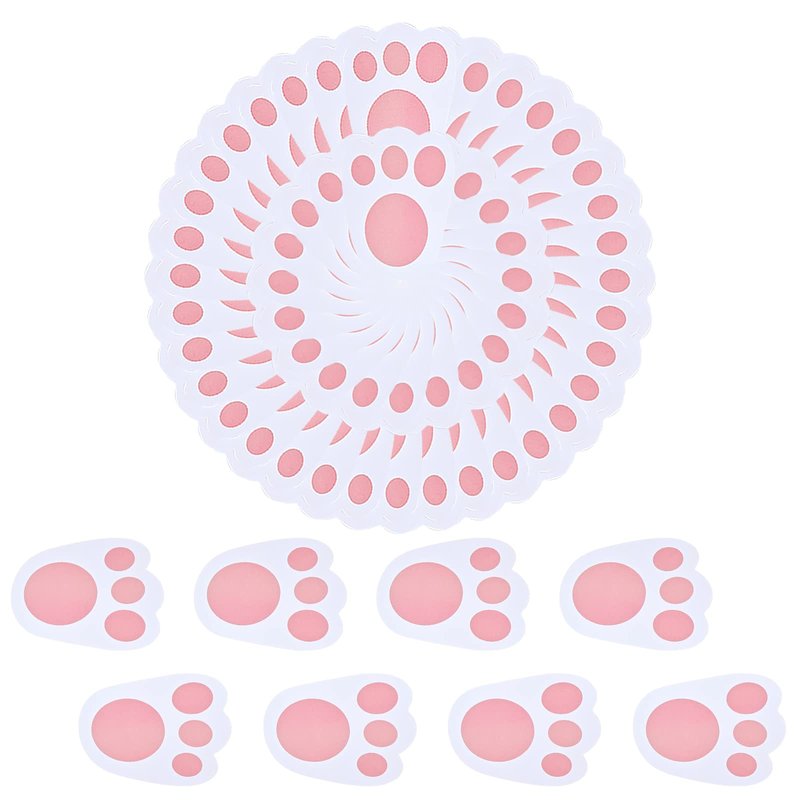 AhfuLife Easter Bunny Paw Print, 60 PCS Paper Garden Lawn Decorations, Rabbit Floor Footprints Decoration for Children Garden Outdoor Yard Lawn Signs Party Decorations Birthday Party Supplies
