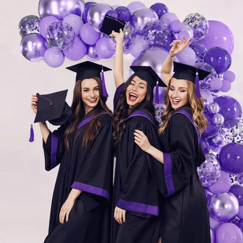 HILAVO Purple Mixed Balloons, 60 PCS 12inch Lavender Balloons Metallic Purple Confetti Latex Balloon for Girls Women Birthday Baby Shower Bridal Shower Wedding Party Decorations