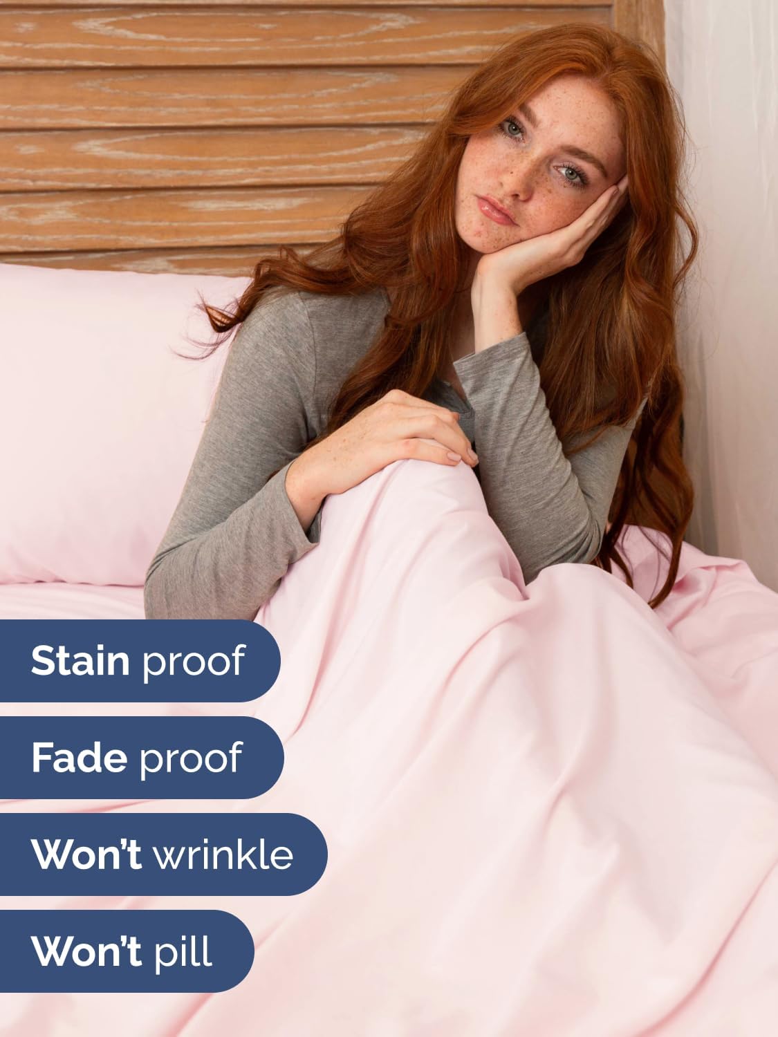 Skiennix Extra Deep Cal King Sheet Set | 6-Piece Breathable Cooling Bedding - Soft, Wrinkle-Free Lavender Pink