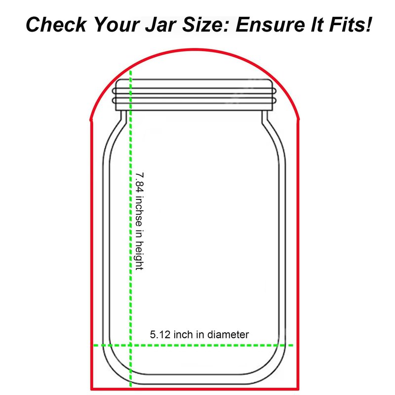 Large Glass Dome for MENGBEI Sourdough Starter Warmer, Warming Heating Pad Accessories Clear Glass Cover Fits Jars 24oz 34oz 40oz (7.87" * 5.12")