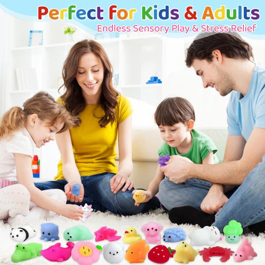 80 Packs Mochi Squishies Kawaii Mini Toys Party Favors for Kids 8-12 Fufu Squishy Treasure Box Slow Rising Animal Fidget Toys Bulk for Classroom Prizes Set Goodie Bags pinata bucket Mother's Day