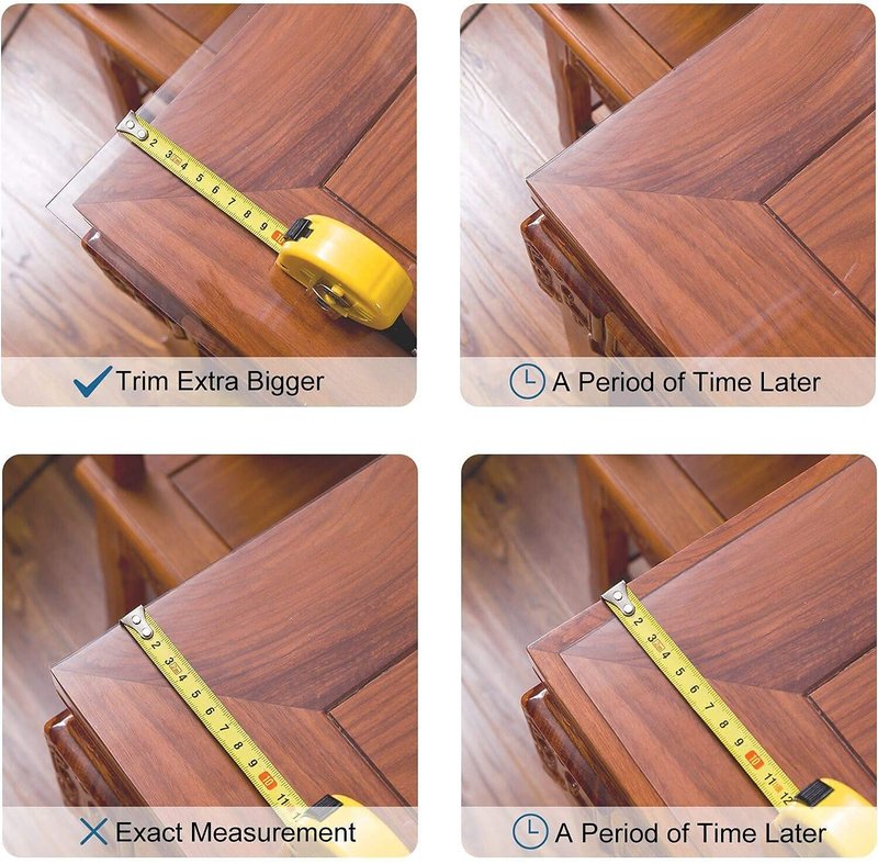 LovePads Clear Table Cover Protector 44 x 60 Inch, 1.5mm Thick Plastic Table Cover, Table Protector for Dining Room Table, Waterproof Vinyl Tablecloth Table Pad Mat for Kitchen, Dresser, Writing Desk