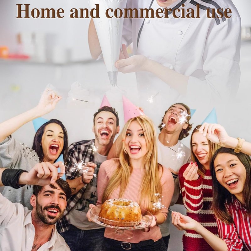 18 Inch Piping Bags, 400pcs Disposable Decorating Pastry Bags, Large Thickened Plastic Anti-Burst Non-Slip Icing Bags for Cookie and Cake Decorating (18 inch)
