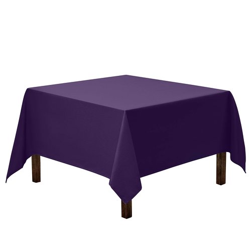Gee Di Moda Square Tablecloth - 52 x 52 Inch Purple Table Cloth for Small Square or Round Tables - Heavy Duty Washable Fabric - for Buffet Table, Holiday Party, Dinner, Wedding & Baby Shower