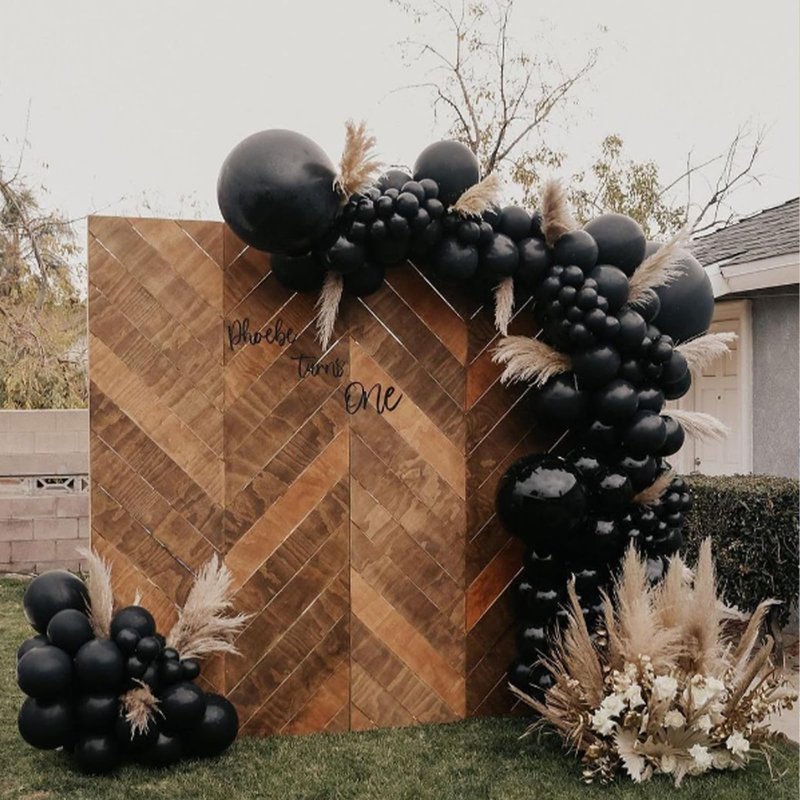 Awenztech Black Balloons 12 inch, Black Latex Balloons 50pcs Party Balloons for Graduation Halloween Birthday Party Decorations