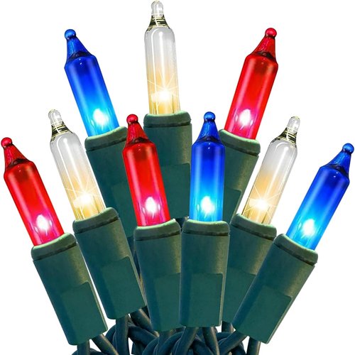 HISHINY Mini String Lights - 100 Count Red, White & Blue Patriotic Decorations | 21 Feet for 4th of July & Holiday Decor