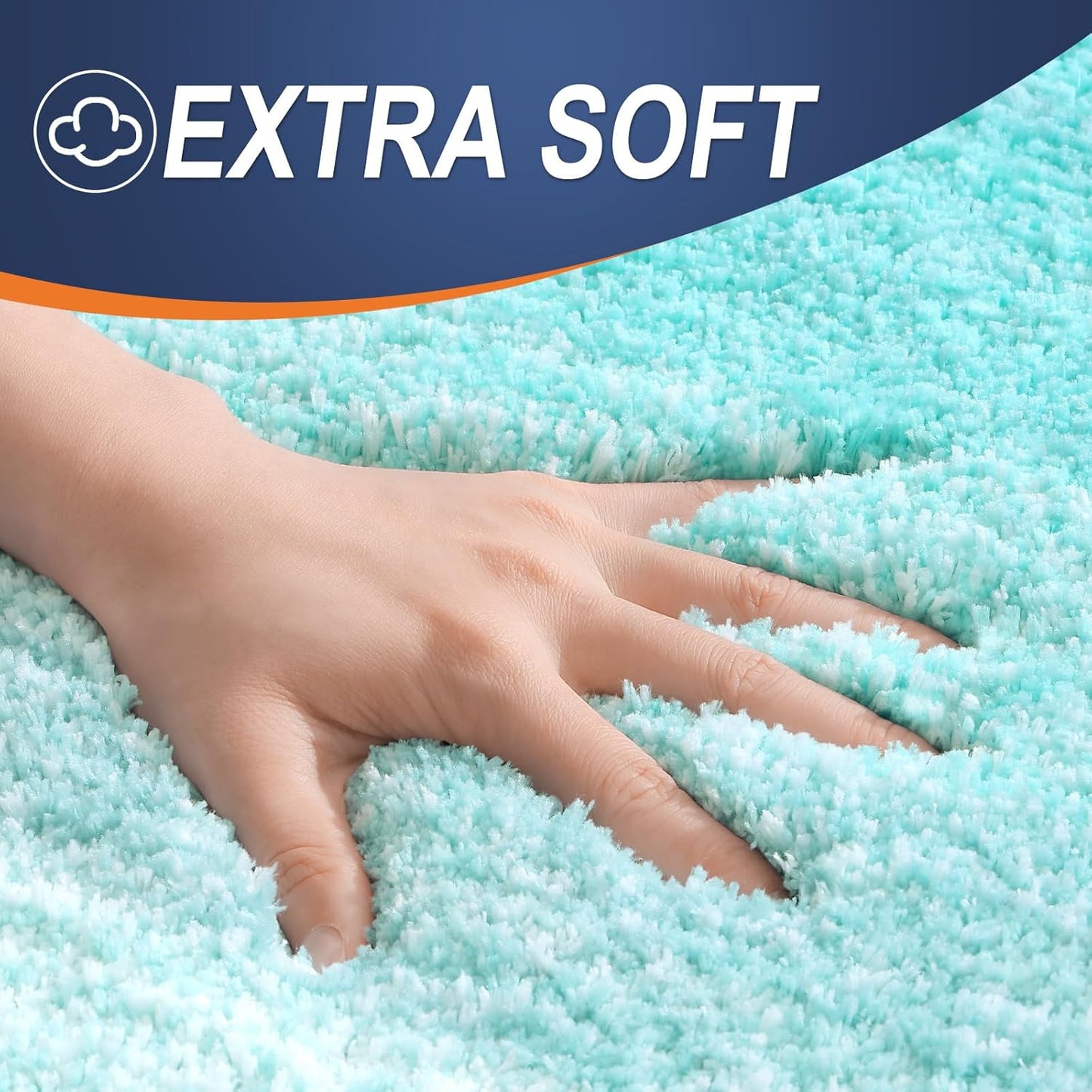 OLANLY Bathroom Rugs Mat - Extra Soft Microfiber, Quick Dry, Machine Washable - 24x16, Teal