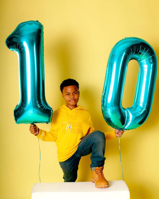 Blue Number 15 Balloon 40 inch, 15 Number Balloons, 15th Blue Birthday Decorations for Girls Boys Kids, 15 Year Old Blue Party Supplies