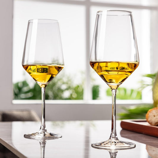 NORIMODA White Wine Glasses Set of 4, 14oz Lead-free Glassware With stem, Gift for Wine Lovers