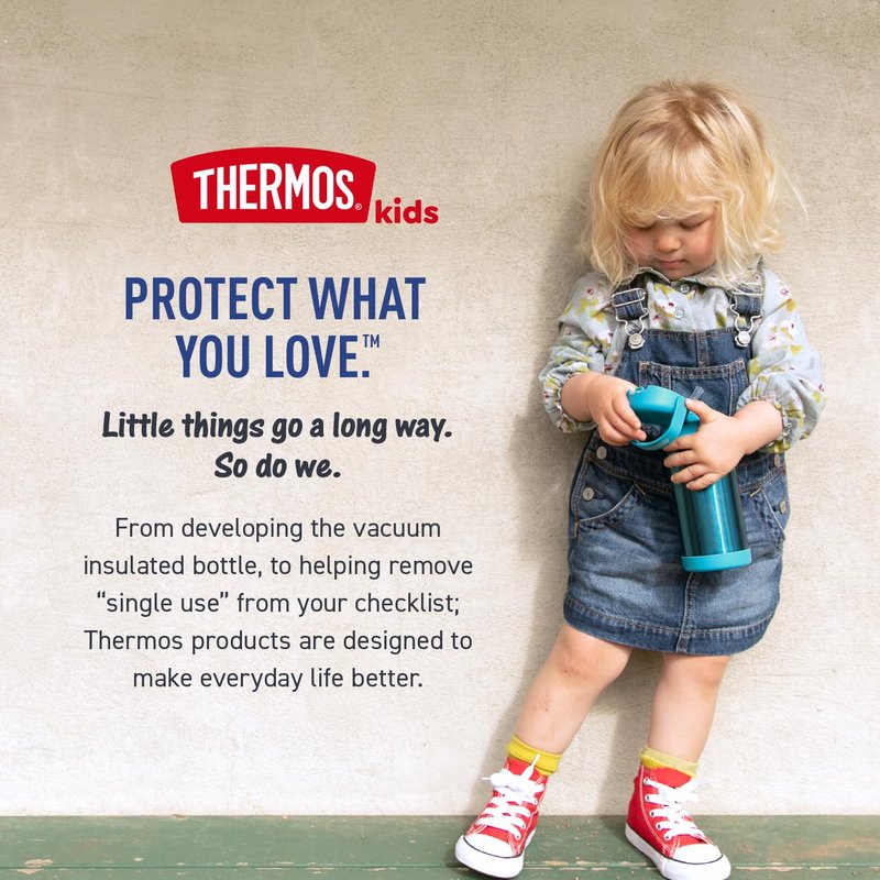 THERMOS FUNTAINER Water Bottle with Straw - 12 Ounce - Kids Stainless Steel Vacuum Insulated Water Bottle with Lid, Preschool Minnie