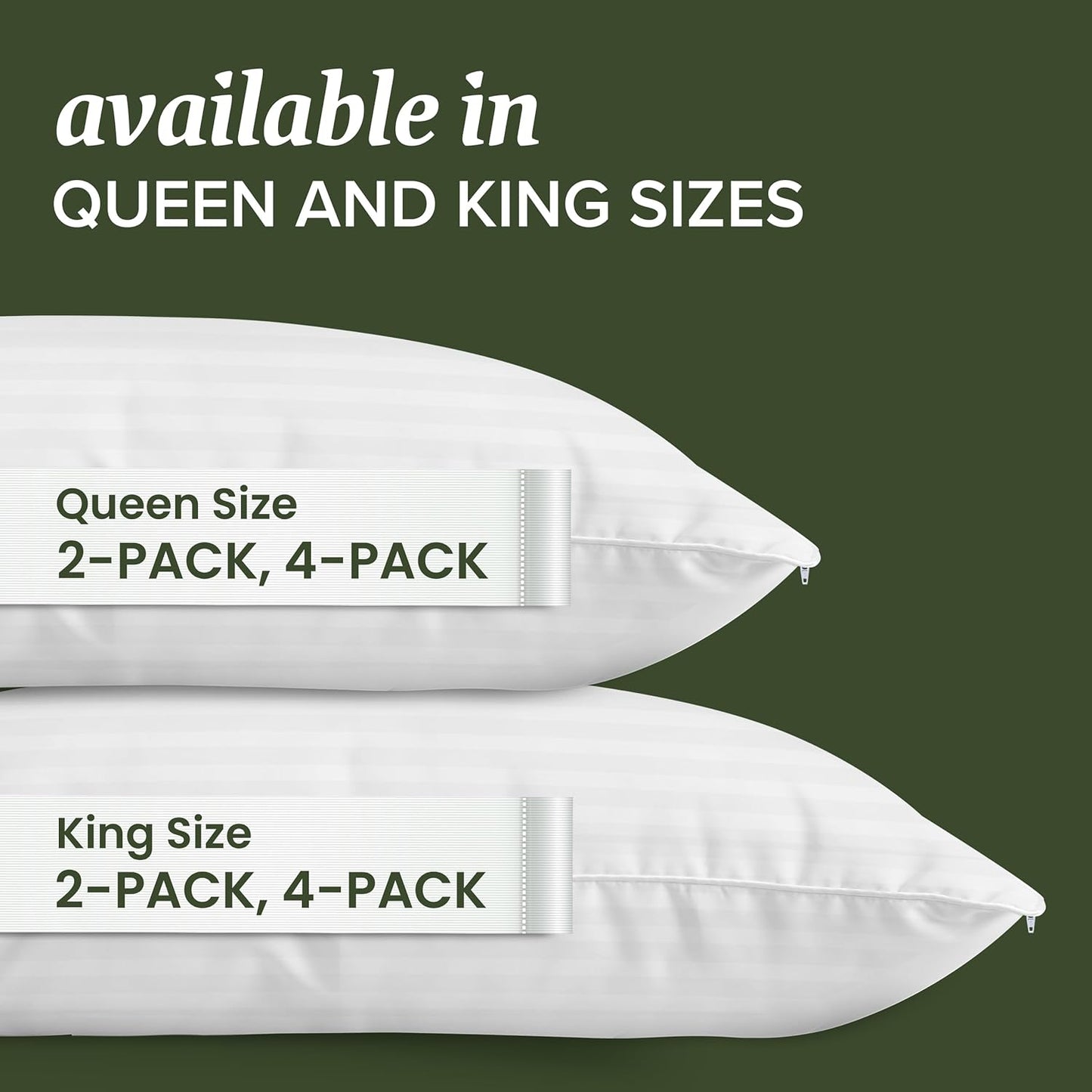 Beckham Hotel Collection Queen Size White Pillow Protectors - Soft, Breathable Cotton, Set of 2