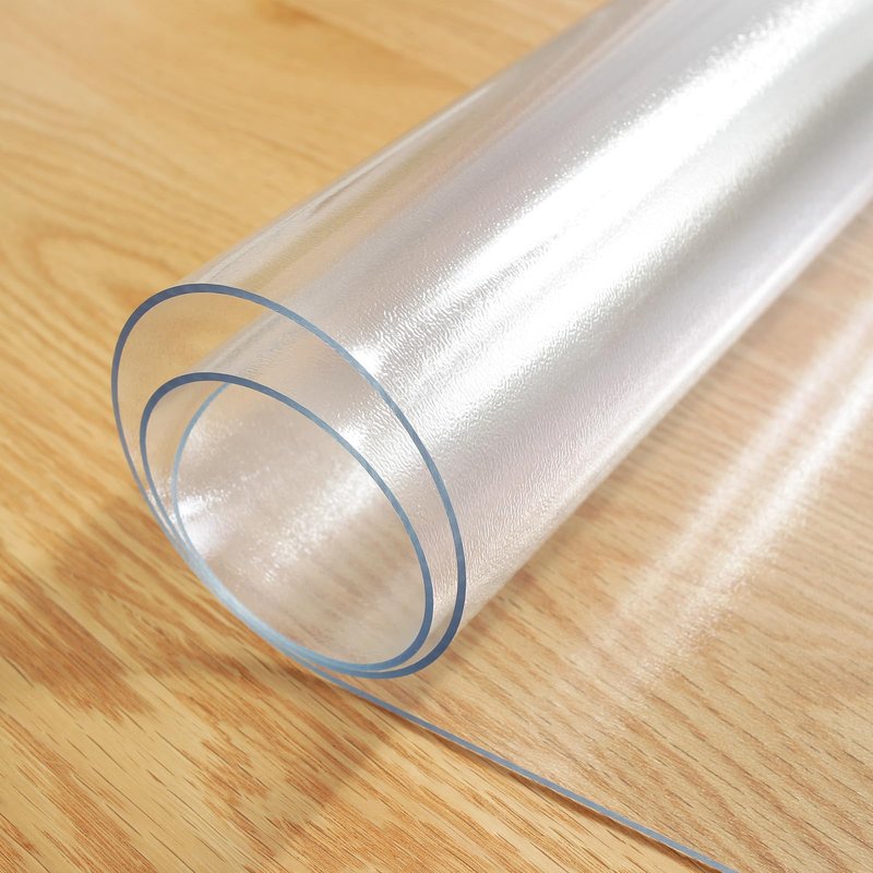 LovePads Frosted Table Cover Protector 44 x 84 Inch, 1.5mm Thick Plastic Table Cover, Table Protector for Dining Room Table, Waterproof Vinyl Tablecloth Table Pad Mat for Kitchen, Writing Desk