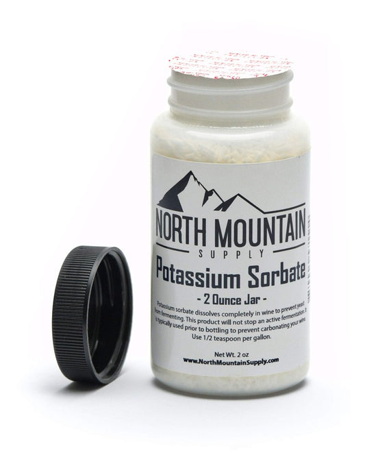 North Mountain Supply Food Grade Potassium Sorbate Stabilizer - 2 Ounce Jar
