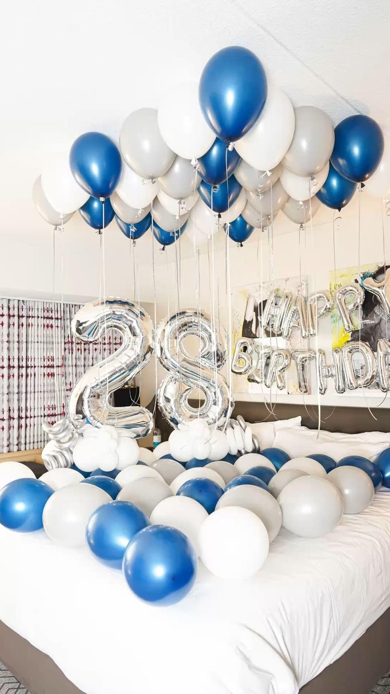 Silver 8 Balloon, Number Balloons 40 Inch, 8th Birthday Decorations for Boys Girls, Silver Birthday Balloons, Silver Party Supplies, Number 8 Balloon