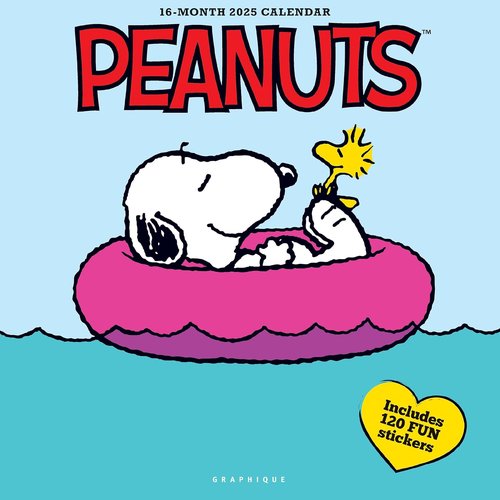 Graphique 2025 Peanuts Wall Calendar - 12” x 12” | Thick Paper | Large Monthly Grid & 3 Languages