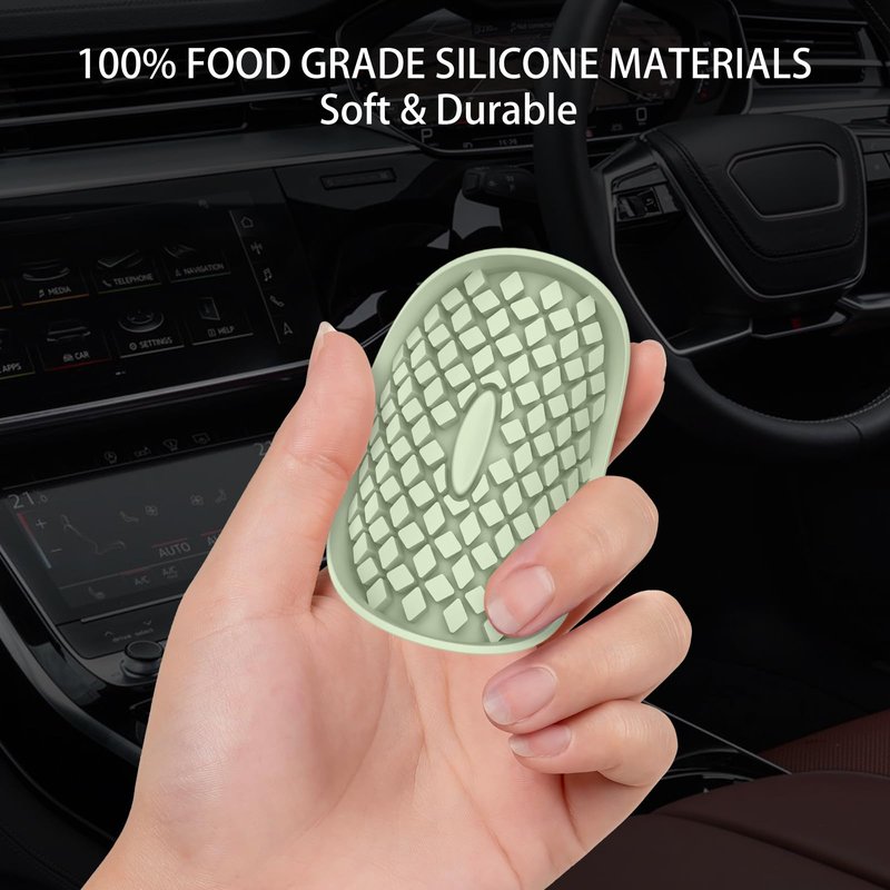 ME.FAN Car Cup Coasters [4 Pack] Silicone Car Coasters/Cup Mats, Non-Slip Recessed Car Interior Accessories Desert Sage