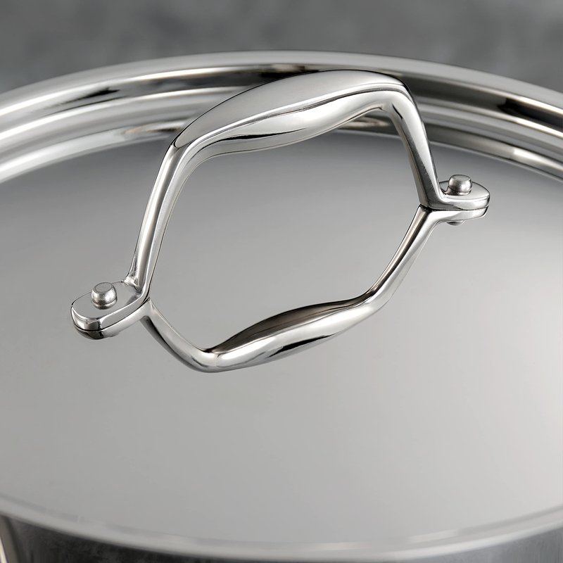 Tramontina Signature Tri-Ply Clad Stainless Steel 12-Piece Cookware Set with Lids, Pots and Pans Kitchen Set, Induction-Ready, Dishwasher-Safe, NSF-Certified, Made in Brazil
