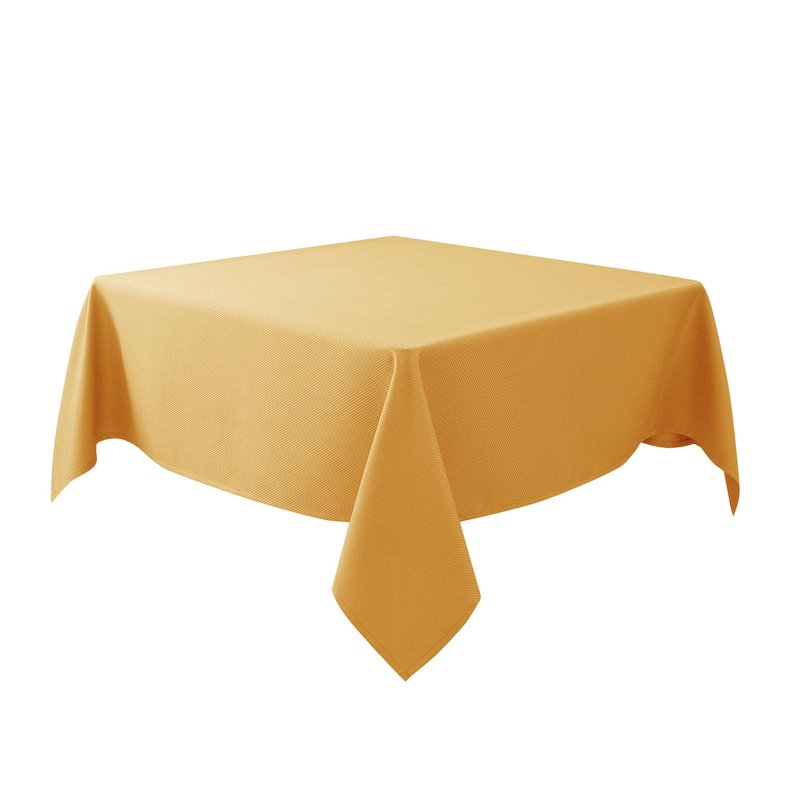 Biscaynebay Fall Tablecloth Textured Fabric Square Tablecloths 60x60'', Fall Gold Thanksgiving Autumn Harvest Water Resistant Fabric Tablecloths for Kitchen, Dining, Wedding, Parties Machine Washable