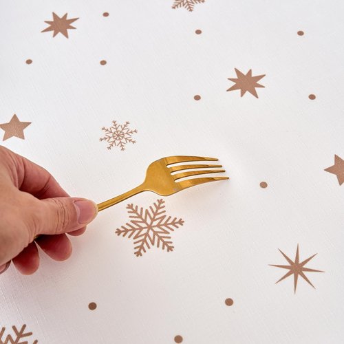 Christmas Round Tablecloth 60 Inch Snow White Table Cloth Scalloped Edge Silky Light Fabric Waterproof Wrinkle Free Washable Table Cover for Kitchen Dinning Outdoor Birthday Patio Party Decor