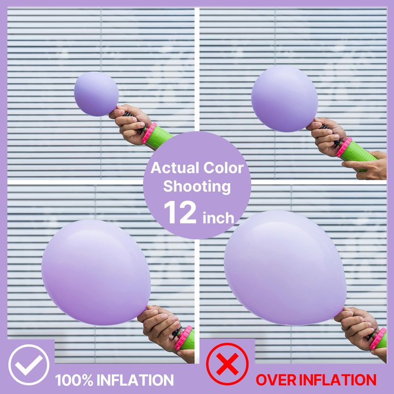 PartyWoo Pastel Purple Balloons 100 pcs Different Sizes Pack of 36 18 12 10 5 Inch Light Pastel Purple Lavender Lilac Balloon Arch Kit Garland for Baby Shower Birthday Party Decorations Purple-Q10