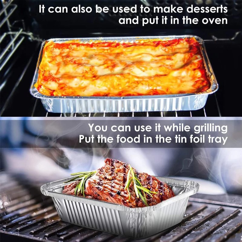 Waytiffer Aluminum Pans 9x13 Disposable Foil Pans (20 Pack) Half Size Deep Steam Table Pans Heavy Duty Extra Thick for Baking, Cooking, Roasting, Heating, Serving & Lining Steam-Table Trays