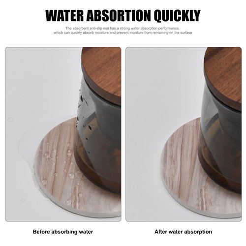 Hoewina 6Pcs Drink Coasters with Holder, Marble Style Ceramic Drink Coaster, Absorbent Coasters Set Suitable for Kinds of Cups, Modern Style Coasters for Coffee Table, 4 Inches（Style 8）