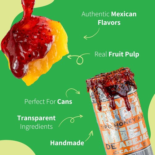 CHILEMOY Rim Dip Chamoy | Handcrafted Mexico | Chamoy Rim Paste for Cocktails, Beer, Seltzer, Michelada Rim Dip | Tajin Rimmer for Cocktails 8oz Mango