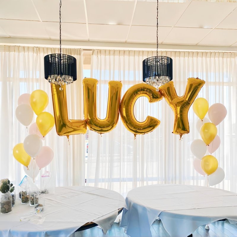 Big Alphabet J Foil Letter Balloons 40 Inch Self Inflating Name Balloon Decor for Women's Birthday & Anniversary