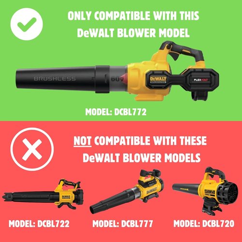 DeWalt Wall Mount for 60V Flexvolt Blower - Durable Black Plastic Holder with Hardware