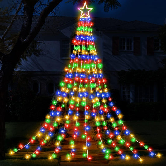 Skiennix Christmas Star String Lights - 320 LEDs Outdoor Waterfall Fairy Lights | Waterproof Decor for Holiday Parties