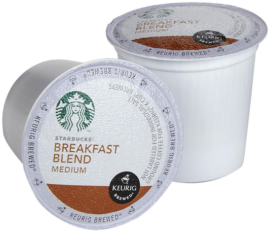 Starbucks Breakfast Blend K-Cup Pods - Smooth & Rich Flavor | 16 Count for Keurig Brewers