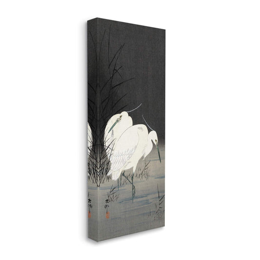 Traditional Crane by Lake Japanese Inspired'| Canvas Art