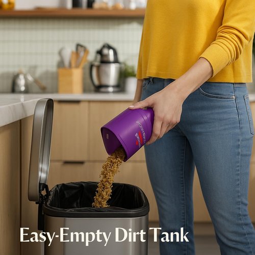 Bissell Featherweight Stick Vacuum - Lightweight Bagless Design with Crevice Tool | Purple