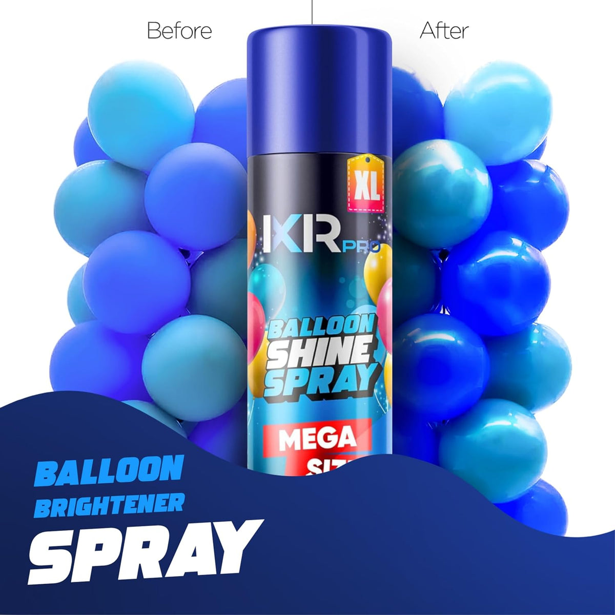 **ixirpro Balloon Shine Spray - Instant High Gloss Finish for Party Decorations | 2 x 16.9 oz**