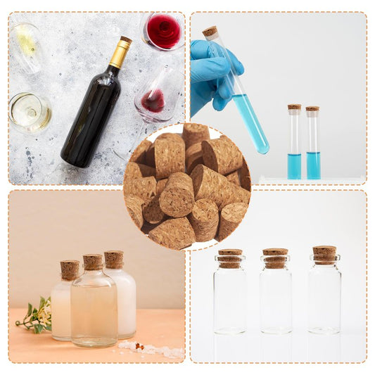 30 Pack Tapered Cork Stoppers - Premium Natural Soft Corks for Wine, Beer, Bottles, and Creative Crafts
