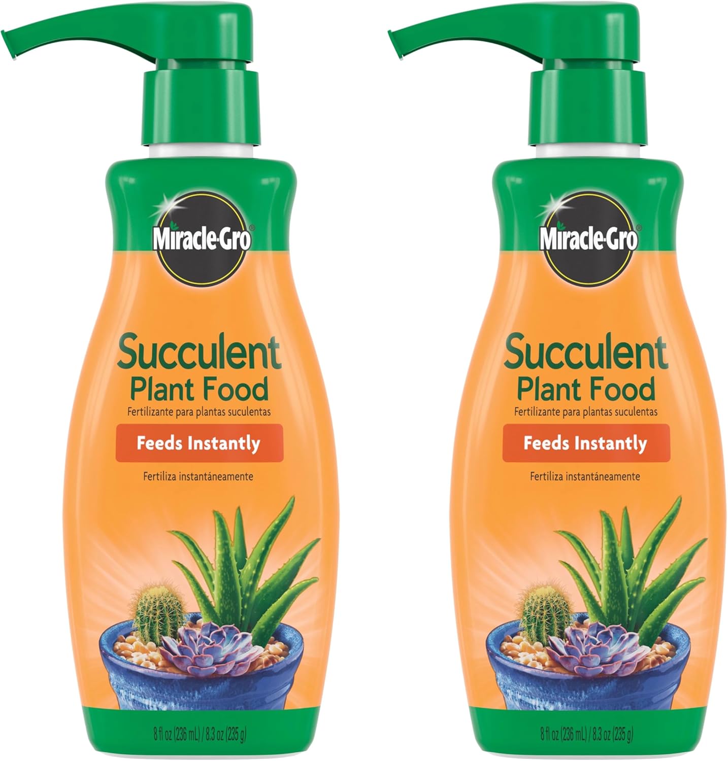 Miracle-Gro Succulent Plant Food - Liquid Fertilizer for Jade & Aloe - 8 fl. oz. (2 Pack) | Feed Every 2 Weeks