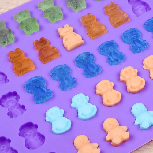 Chocolate Molds Gummy Molds Silicone - Candy Mold and Silicone Ice Cube Tray Nonstick Including Hearts, Stars, Shells