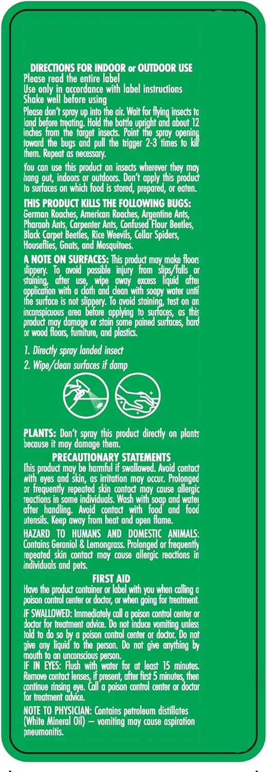 STEM Bug Spray - Plant-Based Insecticide for Ants, Roaches & Flies | 12 fl oz (Indoor & Outdoor Use)