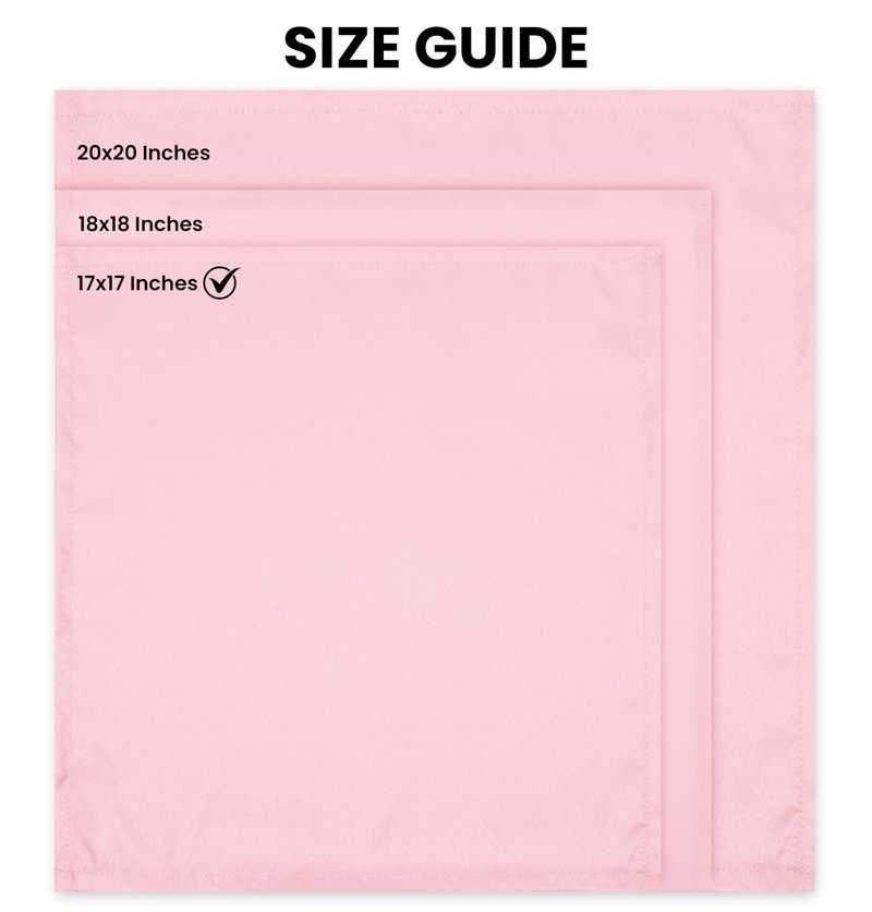 Utopia Home [24 Pack, Pink] Cloth Napkins 17x17 Inches, 100% Polyester Hemmed Edges, Washable and Reusable Ideal for Parties, Weddings and Dinners