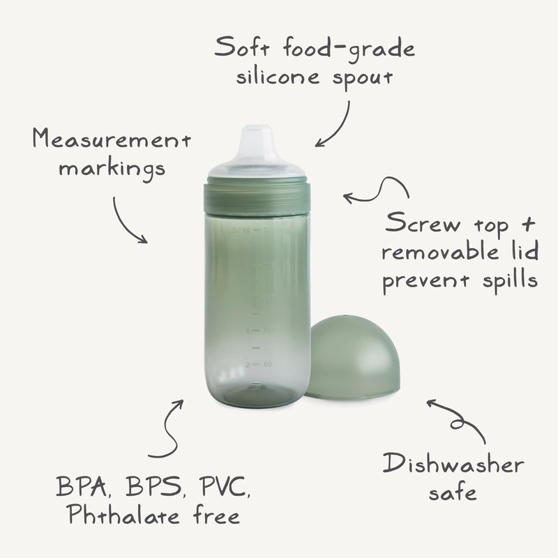 mushie Soft Spout Sippy Cup 10 fl oz | 6 Months+ (Tradewinds)